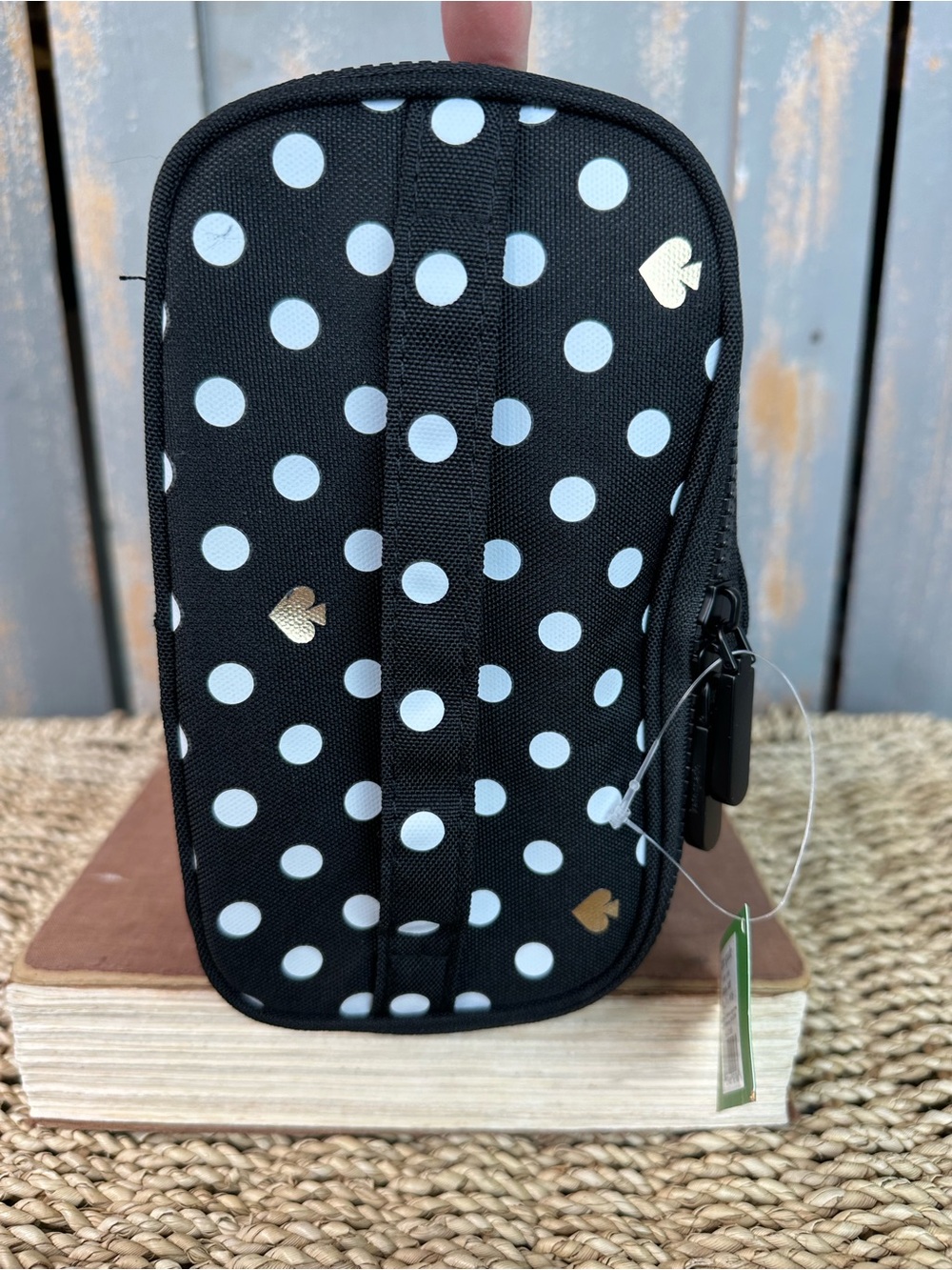 Kate Spade Polka Dot Insulated Lunch Tote Black/White NWT - Picture 10 of 13